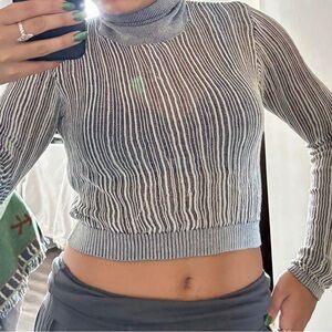 Striped Turtleneck Sweater